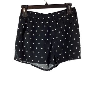 Divided by H&M Pull On Viscose Shorts Size 10 Black Polka Dot